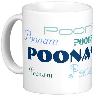 

Exoctic Silver POONAM Ceramic Mug(330 ml), Blue