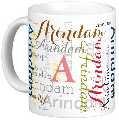 

Exoctic Silver ARINDAM Ceramic Mug(330 ml), Multicolor