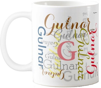 

Exoctic Silver GULNAR Ceramic Mug(330 ml), Multicolor