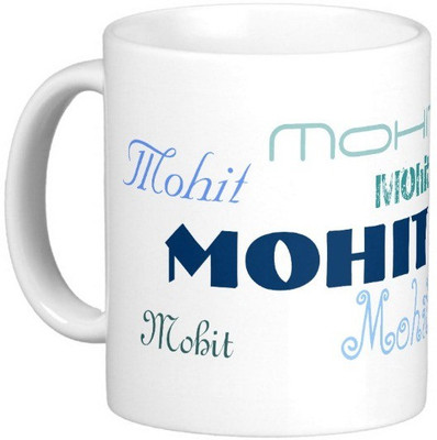 

Exoctic Silver MOHIT Ceramic Mug(330 ml), Blue