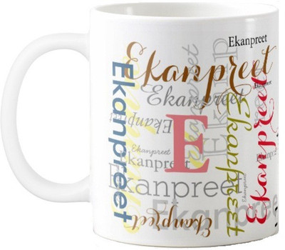 

Exoctic Silver Ekanpreet Ceramic Mug(330 ml), Multicolor