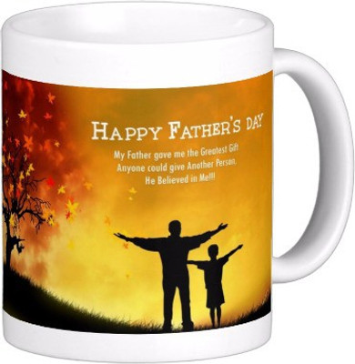 

Exoctic Silver Father Dad Papa Baba Pitaji Abba x011 Ceramic Mug(300 ml), Multicolor
