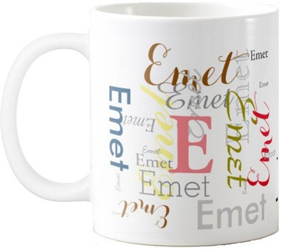 

Exoctic Silver Emet Ceramic Mug(330 ml), Multicolor