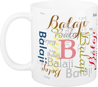 

Exoctic Silver Balaji Ceramic Mug(330 ml), Multicolor