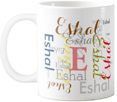 

Exoctic Silver Eshal Ceramic Mug(330 ml), Multicolor