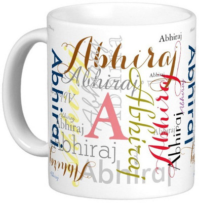 

Exoctic Silver ABHIRAJ Ceramic Mug(330 ml), Multicolor