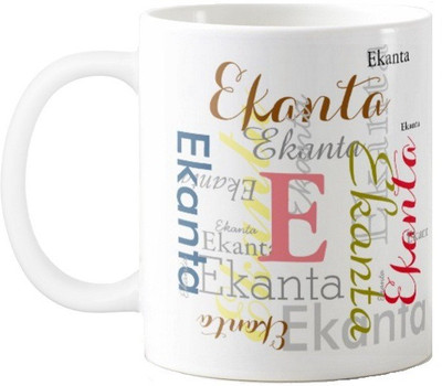 

Exoctic Silver Ekanta Ceramic Mug(330 ml), Multicolor