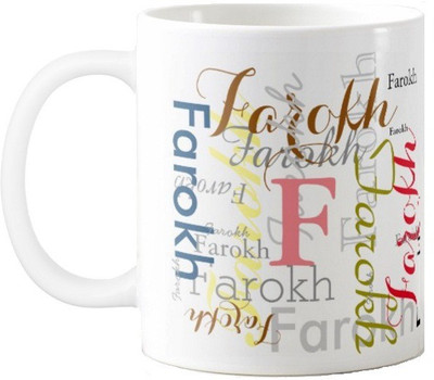 

Exoctic Silver Farokh Ceramic Mug(330 ml), Multicolor