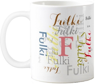 

Exoctic Silver Fulki Ceramic Mug(330 ml), Multicolor