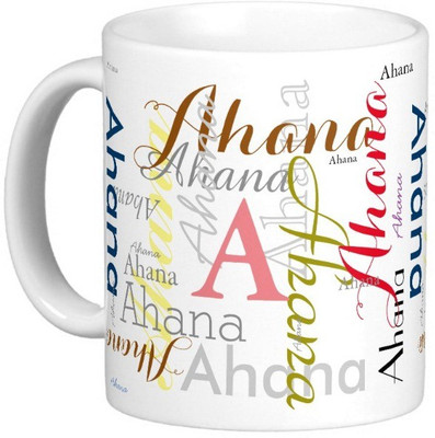 

Exoctic Silver AHANA Ceramic Mug(330 ml), Multicolor