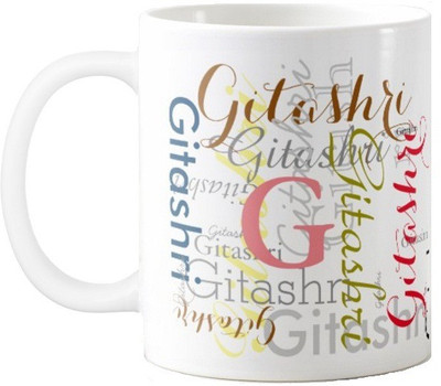 

Exoctic Silver GITASHRI Ceramic Mug(330 ml), Multicolor