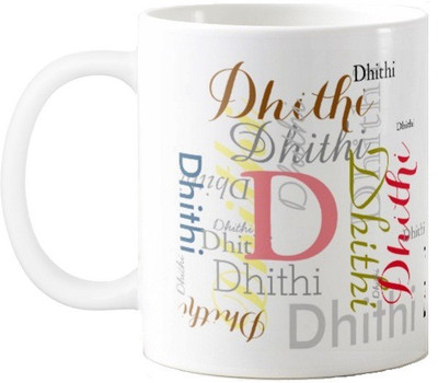 

Exoctic Silver Dhithi Ceramic Mug(330 ml), Multicolor