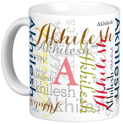 

Exoctic Silver AKHILESH Ceramic Mug(330 ml), Multicolor