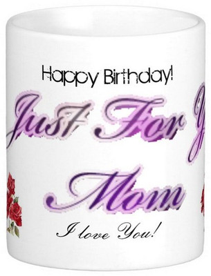 

Exoctic Silver Mother's Mom Maa Happy Birthday 06 Ceramic Mug(300 ml), Multicolor