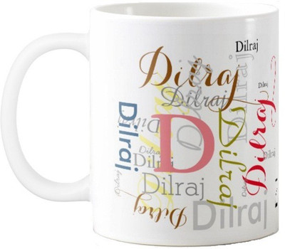 

Exoctic Silver Dilraj Ceramic Mug(330 ml), Multicolor