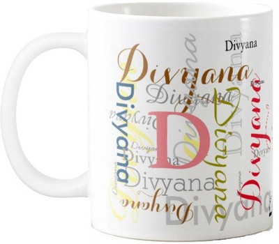 

Exoctic Silver Divyana Ceramic Mug(330 ml), Multicolor