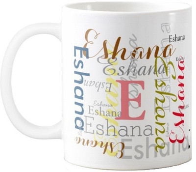 

Exoctic Silver Eshana Ceramic Mug(330 ml), Multicolor