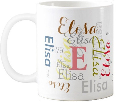 

Exoctic Silver Elisa Ceramic Mug(330 ml), Multicolor