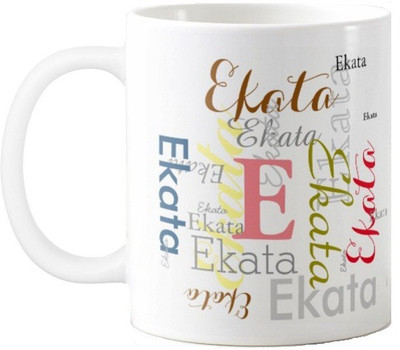 

Exoctic Silver Ekata Ceramic Mug(330 ml), Multicolor