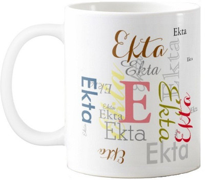 

Exoctic Silver Ekta Ceramic Mug(330 ml), Multicolor