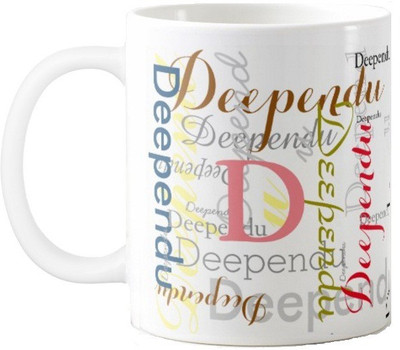 

Exoctic Silver Deependu Ceramic Mug(330 ml), Multicolor