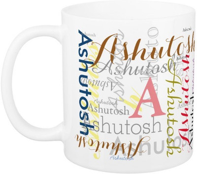 

Exoctic Silver ASHUTOSH Ceramic Mug(330 ml), Multicolor