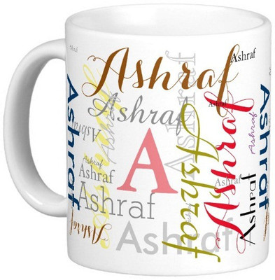 

Exoctic Silver ASHRAF Ceramic Mug(330 ml), Multicolor
