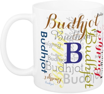 

Exoctic Silver Budhjot Ceramic Mug(330 ml), Multicolor