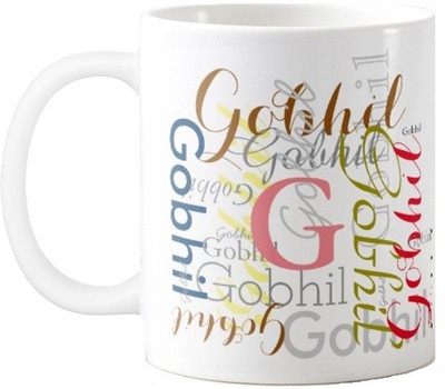 

Exoctic Silver GOBHIL Ceramic Mug(330 ml), Multicolor