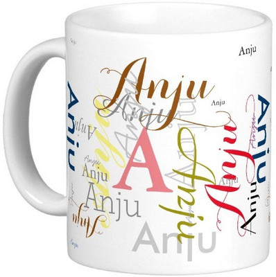 

Exoctic Silver ANJU Ceramic Mug(330 ml), Multicolor