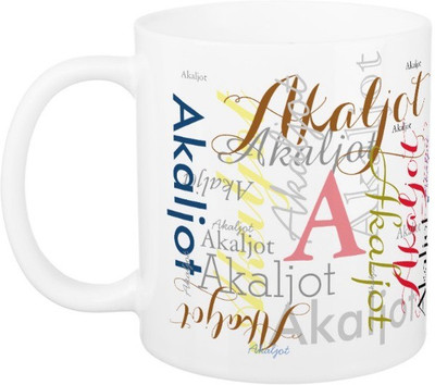 

Exoctic Silver AKALJOT Ceramic Mug(330 ml), Multicolor