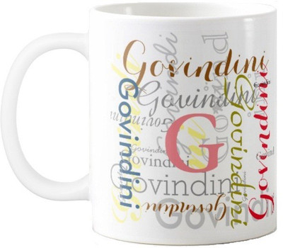 

Exoctic Silver GOVINDINI Ceramic Mug(330 ml), Multicolor