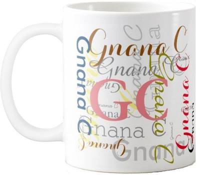 

Exoctic Silver GNANA C Ceramic Mug(330 ml), Multicolor