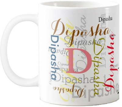 

Exoctic Silver Dipasha Ceramic Mug(330 ml), Multicolor
