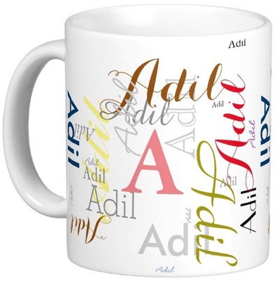 

Exoctic Silver ADIL Ceramic Mug(330 ml), Multicolor