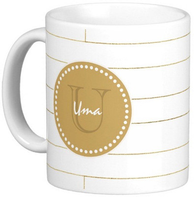 

Exoctic Silver UMA Ceramic Mug(330 ml), Brown;gold