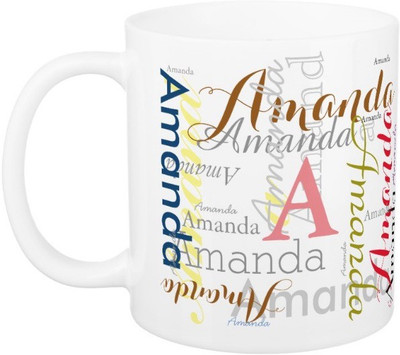 

Exoctic Silver AMANDA Ceramic Mug(330 ml), Multicolor