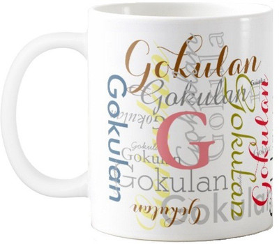 

Exoctic Silver GOKULAN Ceramic Mug(330 ml), Multicolor