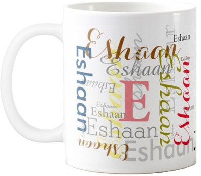 

Exoctic Silver Eshaan Ceramic Mug(330 ml), Multicolor