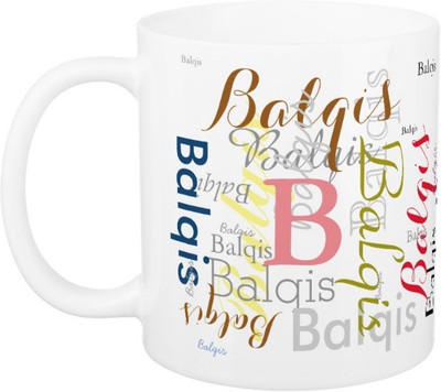 

Exoctic Silver Balqis Ceramic Mug(330 ml), Multicolor