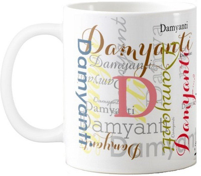

Exoctic Silver Damyanti Ceramic Mug(330 ml), Multicolor