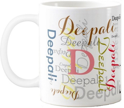 

Exoctic Silver Deepali Ceramic Mug(330 ml), Multicolor