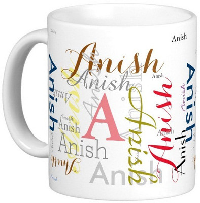 

Exoctic Silver ANISH Ceramic Mug(330 ml), Multicolor