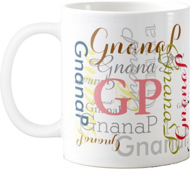 Exoctic Silver GNANA P Ceramic Mug(330 ml), Multicolor