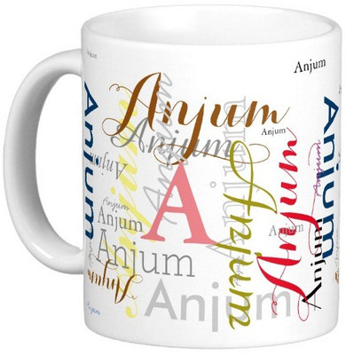 

Exoctic Silver ANJUM Ceramic Mug(330 ml), Multicolor