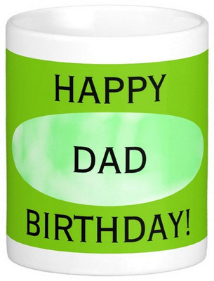 

Exoctic Silver Father's Dad's Happy Birthday Series 10 Ceramic Mug(300 ml), Multicolor
