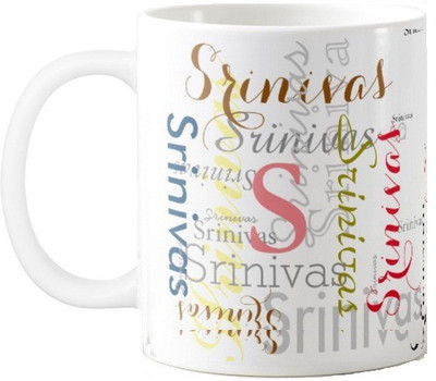 

Exoctic Silver Srinivas Ceramic Mug(330 ml), Multicolor