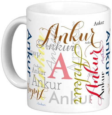 

Exoctic Silver ANKUR Ceramic Mug(330 ml), Multicolor