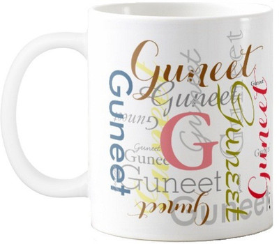 

Exoctic Silver GUNEET Ceramic Mug(330 ml), Multicolor