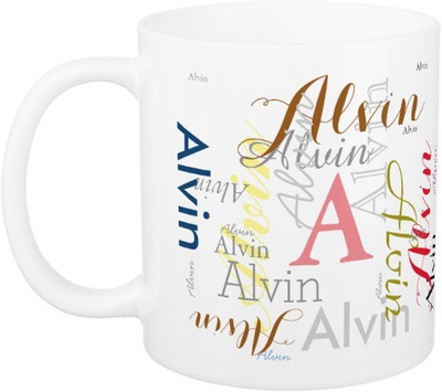 

Exoctic Silver ALVIN Ceramic Mug(330 ml), Multicolor